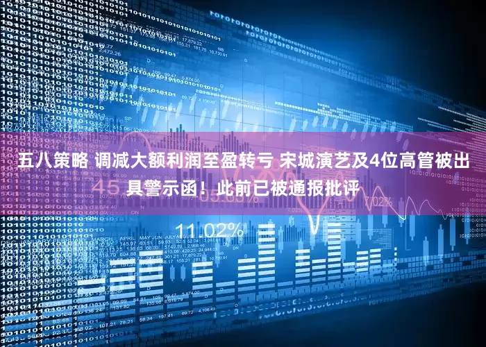 五八策略 调减大额利润至盈转亏 宋城演艺及4位高管被出具警示函！此前已被通报批评